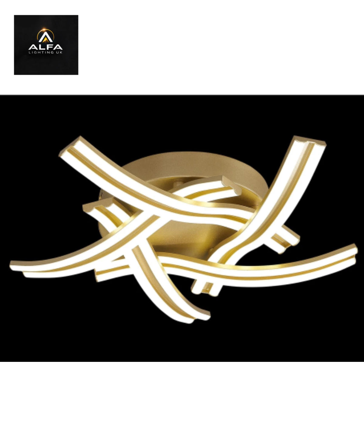 LIGHT | SH7094SG | 5 Light Ceiling | 3 Step Dimming | 5 x 12W LED  | 3500K | 3792lm | Sand Gold - CLEARANCE