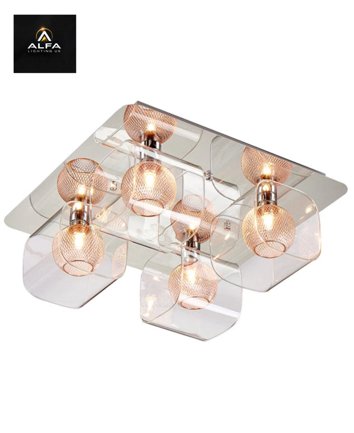 Bravo Lighting | 1091 | ASTOR | 4 Light Semi Flush - CLEARANCE