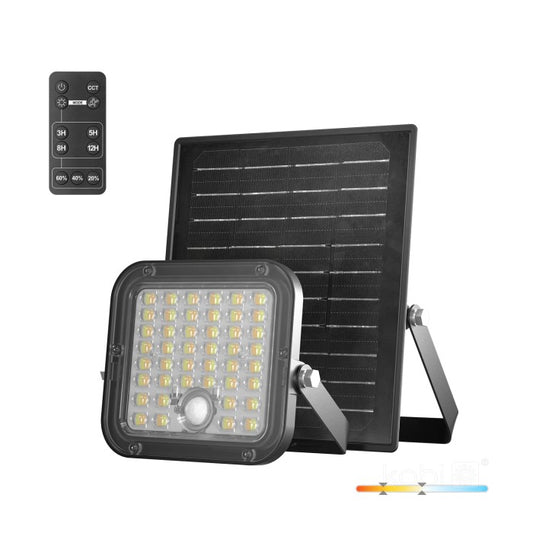 10W Solar Floodlight with PIR | 1500lm | CCT Switchable | IP65