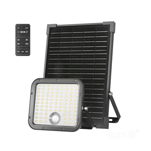 Solar Powered 30W LED Floodlight | PIR Motion | 3000K / 4000K | IP65